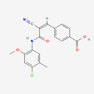 4-[(Z)-3-(4-chloro-2-methoxy-5-methylanilino)-2-cyano-3-oxoprop-1-enyl]benzoic acid
