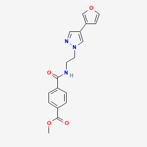 methyl 4-((2-(4-(furan-3-yl)-1H-pyrazol-1-yl)ethyl)carbamoyl)benzoate