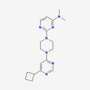 2-[4-(6-cyclobutylpyrimidin-4-yl)piperazin-1-yl]-N,N-dimethylpyrimidin-4-amine