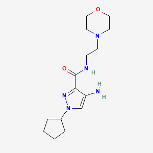 4-Amino-1-cyclopentyl-N-(2-morpholin-4-ylethyl)-1H-pyrazole-3-carboxamide