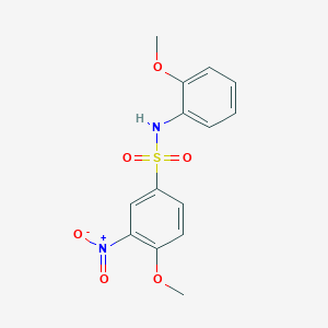 molecular formula C14H14N2O6S B254829 4-methoxy-N-(2-methoxyphenyl)-3-nitrobenzenesulfonamide 