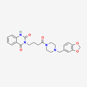 3-(4-{4-[(2H-1,3-benzodioxol-5-yl)methyl]piperazin-1-yl}-4-oxobutyl)-1,2,3,4-tetrahydroquinazoline-2,4-dione