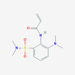 molecular formula C13H19N3O3S B2548309 N-[2-(Dimethylamino)-6-(dimethylsulfamoyl)phenyl]prop-2-enamide CAS No. 2305423-63-4