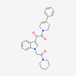 molecular formula C28H29N3O3 B2548313 1-[1-(2-oxo-2-piperidin-1-ylethyl)indol-3-yl]-2-(4-phenyl-3,6-dihydro-2H-pyridin-1-yl)ethane-1,2-dione CAS No. 872862-39-0