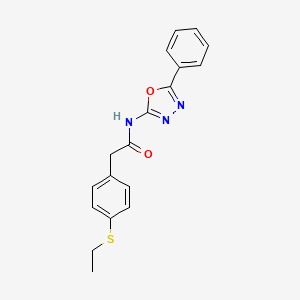 molecular formula C18H17N3O2S B2548323 2-(4-乙基硫代苯基)-N-(5-苯基-1,3,4-恶二唑-2-基)乙酰胺 CAS No. 941930-46-7