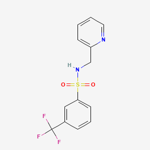 molecular formula C13H11F3N2O2S B2548330 N-(pyridin-2-ylmethyl)-3-(trifluoromethyl)benzenesulfonamide CAS No. 690961-59-2