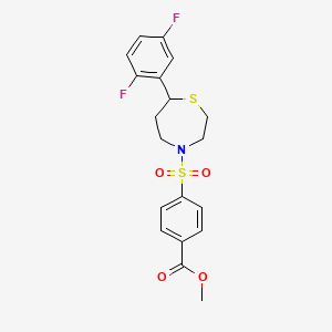 molecular formula C19H19F2NO4S2 B2548332 4-((7-(2,5-二氟苯基)-1,4-噻氮杂环-4-基)磺酰基)苯甲酸甲酯 CAS No. 1706060-85-6