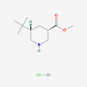 molecular formula C11H22ClNO2 B2548339 Methyl (3S,5S)-5-tert-butylpiperidine-3-carboxylate;hydrochloride CAS No. 2241130-54-9