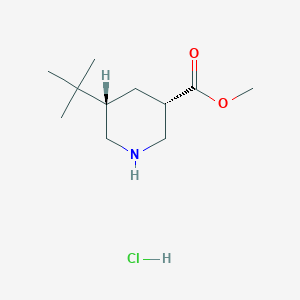 molecular formula C11H22ClNO2 B2548339 ((3S,5S)-5-tert-butylpipéridine-3-yl)méthylcarboxylate;chlorhydrate CAS No. 2241130-54-9