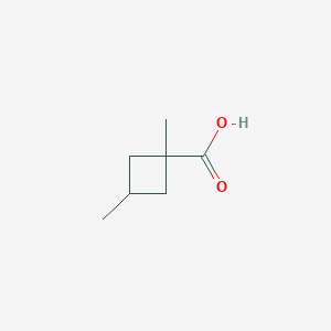 molecular formula C7H12O2 B2548351 1,3-Dimethyl-cyclobutanecarboxylic acid CAS No. 806615-12-3