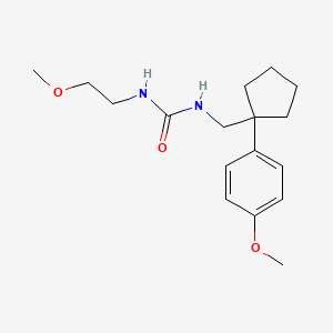 molecular formula C17H26N2O3 B2548355 1-(2-甲氧乙基)-3-((1-(4-甲氧苯基)环戊基)甲基)脲 CAS No. 1207018-64-1
