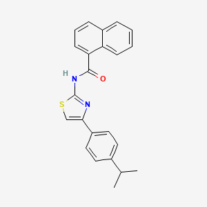 molecular formula C23H20N2OS B2548360 N-(4-(4-isopropylphenyl)thiazol-2-yl)-1-naphthamide CAS No. 313528-94-8