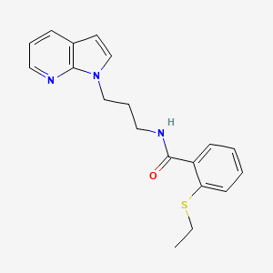 molecular formula C19H21N3OS B2548362 N-(3-(1H-pyrrolo[2,3-b]pyridin-1-yl)propyl)-2-(ethylthio)benzamide CAS No. 1795486-97-3