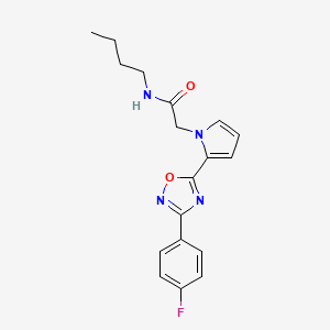 molecular formula C18H19FN4O2 B2548367 N-butyl-2-(2-(3-(4-fluorophenyl)-1,2,4-oxadiazol-5-yl)-1H-pyrrol-1-yl)acetamide CAS No. 1261019-66-2