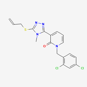 3-[5-(allylsulfanyl)-4-methyl-4H-1,2,4-triazol-3-yl]-1-(2,4-dichlorobenzyl)-2(1H)-pyridinone