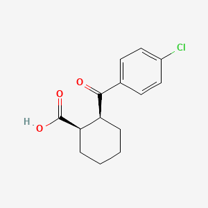 molecular formula C14H15ClO3 B2548383 顺式-2-(4-氯苯甲酰基)环己烷-1-羧酸 CAS No. 52240-18-3