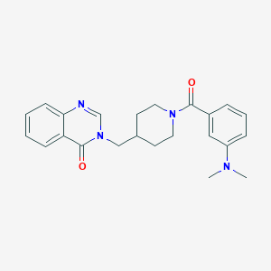 molecular formula C23H26N4O2 B2548384 3-[[1-[3-(Dimethylamino)benzoyl]piperidin-4-yl]methyl]quinazolin-4-one CAS No. 2380194-64-7