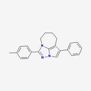 molecular formula C22H21N3 B2548393 1-Phenyl-4-(p-tolyl)-5,6,7,8-tetrahydro-2a,3,4a-triazacyclopenta[cd]azulene CAS No. 305341-36-0