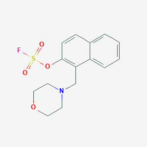 molecular formula C15H16FNO4S B2548394 4-[(2-Fluorosulfonyloxynaphthalen-1-yl)methyl]morpholine CAS No. 2411299-31-3