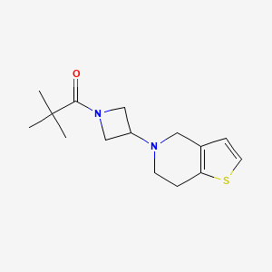 1-(3-(6,7-dihydrothieno[3,2-c]pyridin-5(4H)-yl)azetidin-1-yl)-2,2-dimethylpropan-1-one