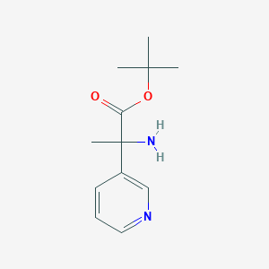 molecular formula C12H18N2O2 B2548413 Tert-butyl 2-amino-2-pyridin-3-ylpropanoate CAS No. 2248388-50-1