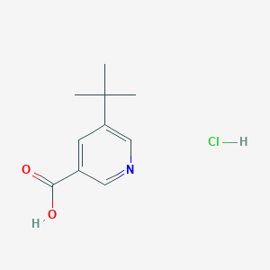molecular formula C10H14ClNO2 B2548420 5-(叔丁基)烟酸盐酸 CAS No. 2247102-47-0