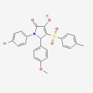 molecular formula C24H20BrNO5S B2548426 1-(4-溴苯基)-3-羟基-5-(4-甲氧基苯基)-4-甲苯磺酰基-1H-吡咯-2(5H)-酮 CAS No. 1358684-37-3