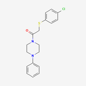 molecular formula C18H19ClN2OS B2548431 2-((4-Chlorophenyl)thio)-1-(4-phenylpiperazin-1-yl)ethanone CAS No. 403833-49-8