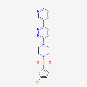 3-(4-((5-Chlorothiophen-2-yl)sulfonyl)piperazin-1-yl)-6-(pyridin-3-yl)pyridazine