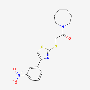 1-(Azepan-1-yl)-2-{[4-(3-nitrophenyl)-1,3-thiazol-2-yl]sulfanyl}ethan-1-one