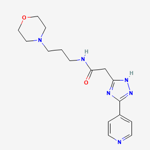 molecular formula C16H22N6O2 B2548438 N-[3-(morpholin-4-yl)propyl]-2-[5-(pyridin-4-yl)-4H-1,2,4-triazol-3-yl]acetamide CAS No. 946203-84-5