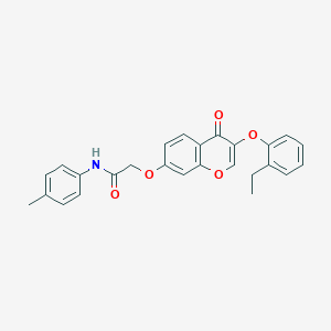 molecular formula C26H23NO5 B254844 2-{[3-(2-ethylphenoxy)-4-oxo-4H-chromen-7-yl]oxy}-N-(4-methylphenyl)acetamide 
