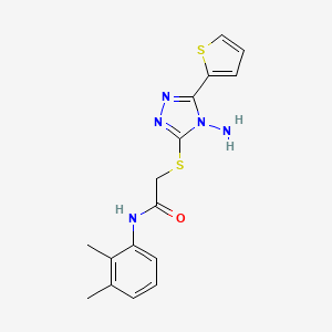 molecular formula C16H17N5OS2 B2548444 2-{[4-amino-5-(thiophen-2-yl)-4H-1,2,4-triazol-3-yl]sulfanyl}-N-(2,3-dimethylphenyl)acetamide CAS No. 852831-06-2