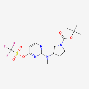Tert-butyl 3-[methyl-[4-(trifluoromethylsulfonyloxy)pyrimidin-2-yl]amino]pyrrolidine-1-carboxylate
