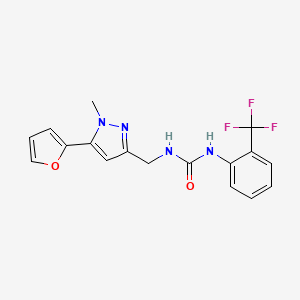 1-((5-(furan-2-yl)-1-methyl-1H-pyrazol-3-yl)methyl)-3-(2-(trifluoromethyl)phenyl)urea