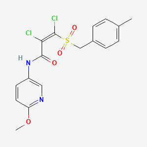 2,3-dichloro-N-(6-methoxy-3-pyridinyl)-3-[(4-methylbenzyl)sulfonyl]acrylamide