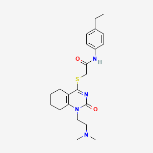 2-((1-(2-(dimethylamino)ethyl)-2-oxo-1,2,5,6,7,8-hexahydroquinazolin-4-yl)thio)-N-(4-ethylphenyl)acetamide