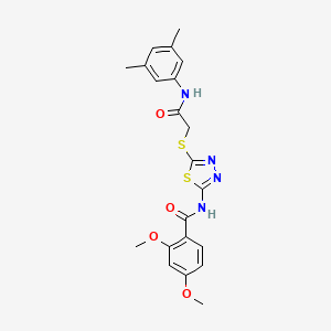 N-[5-[2-(3,5-dimethylanilino)-2-oxoethyl]sulfanyl-1,3,4-thiadiazol-2-yl]-2,4-dimethoxybenzamide