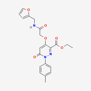 Ethyl 4-(2-((furan-2-ylmethyl)amino)-2-oxoethoxy)-6-oxo-1-(p-tolyl)-1,6-dihydropyridazine-3-carboxylate