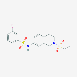 N-(2-(ethylsulfonyl)-1,2,3,4-tetrahydroisoquinolin-7-yl)-3-fluorobenzenesulfonamide