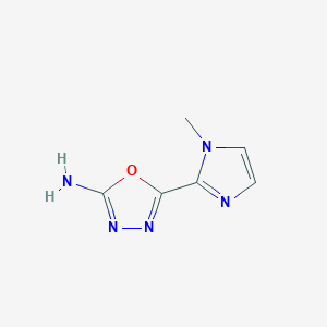 molecular formula C6H7N5O B2548473 5-(1-methyl-1H-imidazol-2-yl)-1,3,4-oxadiazol-2-amine CAS No. 1421601-89-9