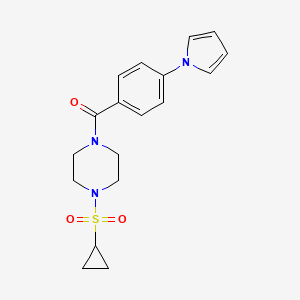 (4-(1H-pyrrol-1-yl)phenyl)(4-(cyclopropylsulfonyl)piperazin-1-yl)methanone