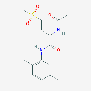 molecular formula C15H22N2O4S B2548478 2-acetamido-N-(2,5-dimethylphenyl)-4-methylsulfonylbutanamide CAS No. 1009501-33-0