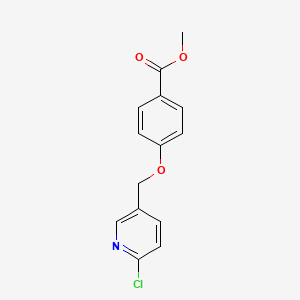 molecular formula C14H12ClNO3 B2548479 4-[(6-氯吡啶-3-基)甲氧基]苯甲酸甲酯 CAS No. 865660-08-8