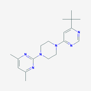molecular formula C18H26N6 B2548488 2-[4-(6-Tert-butylpyrimidin-4-yl)piperazin-1-yl]-4,6-dimethylpyrimidine CAS No. 2380096-33-1