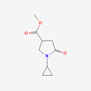 molecular formula C9H13NO3 B2548489 Methyl 1-cyclopropyl-5-oxopyrrolidine-3-carboxylate CAS No. 1479122-02-5