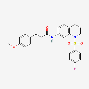 N-(1-((4-fluorophenyl)sulfonyl)-1,2,3,4-tetrahydroquinolin-7-yl)-3-(4-methoxyphenyl)propanamide