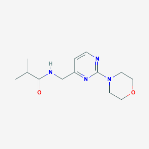molecular formula C13H20N4O2 B2548499 N-((2-morpholinopyrimidin-4-yl)methyl)isobutyramide CAS No. 1797620-25-7
