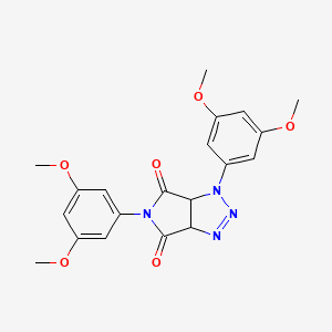 molecular formula C20H20N4O6 B2548504 1,5-bis(3,5-dimetoxi-fenil)-1H,3aH,4H,5H,6H,6aH-pirrolo[3,4-d][1,2,3]triazol-4,6-diona CAS No. 1173043-34-9