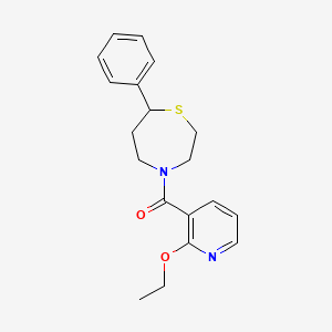 molecular formula C19H22N2O2S B2548507 (2-Ethoxypyridin-3-yl)(7-phenyl-1,4-thiazepan-4-yl)methanone CAS No. 1704551-45-0